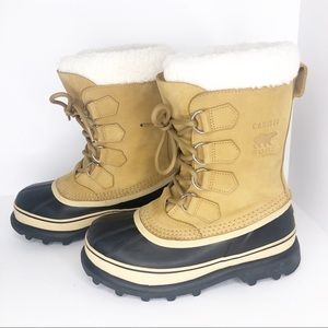 Sorel Womens Caribou Snow Boots Winter Sz 7 Brown